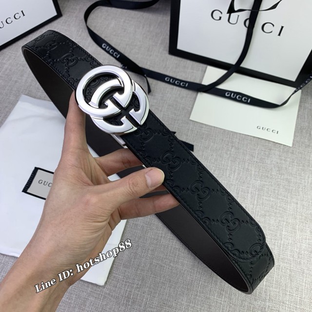 Gucci爆款皮帶 古奇自動平滑扣小牛皮腰帶  jjp2675